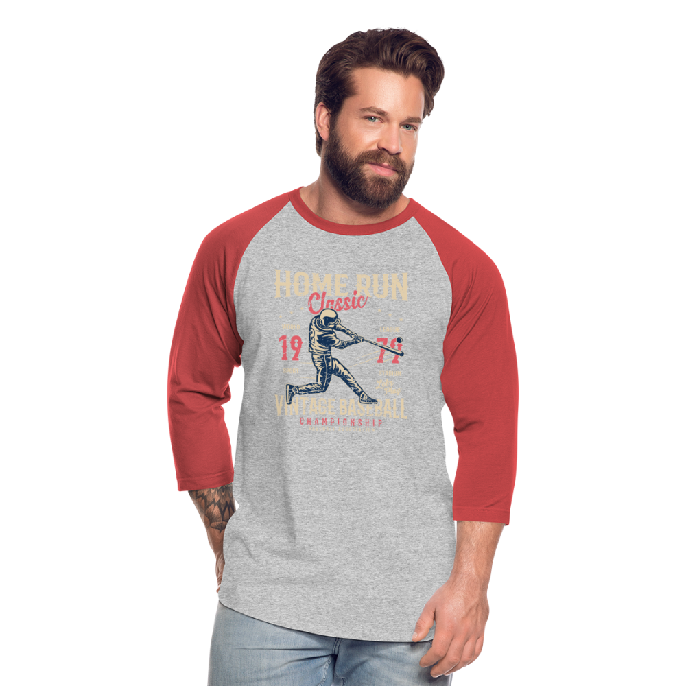 Baseball T-Shirt - heather gray/red