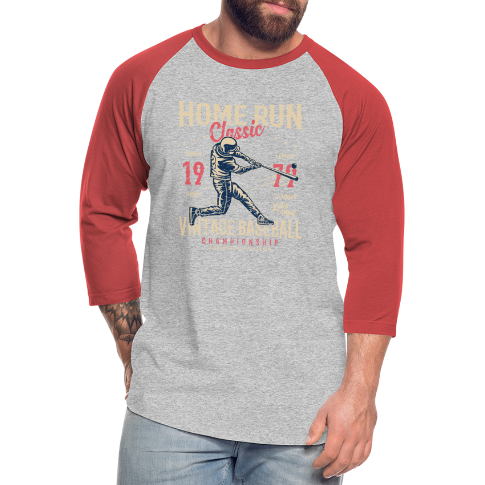 Baseball T-Shirt - heather gray/red