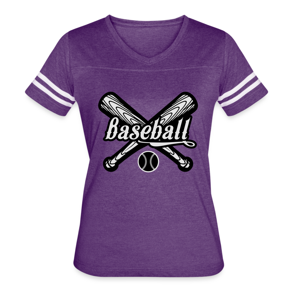 Women’s Vintage Sport T-Shirt - vintage purple/white