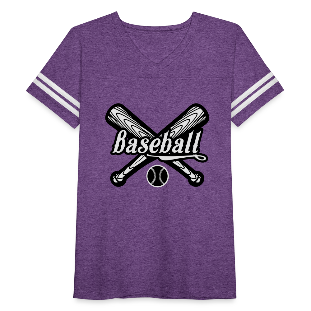 Women’s Vintage Sport T-Shirt - vintage purple/white