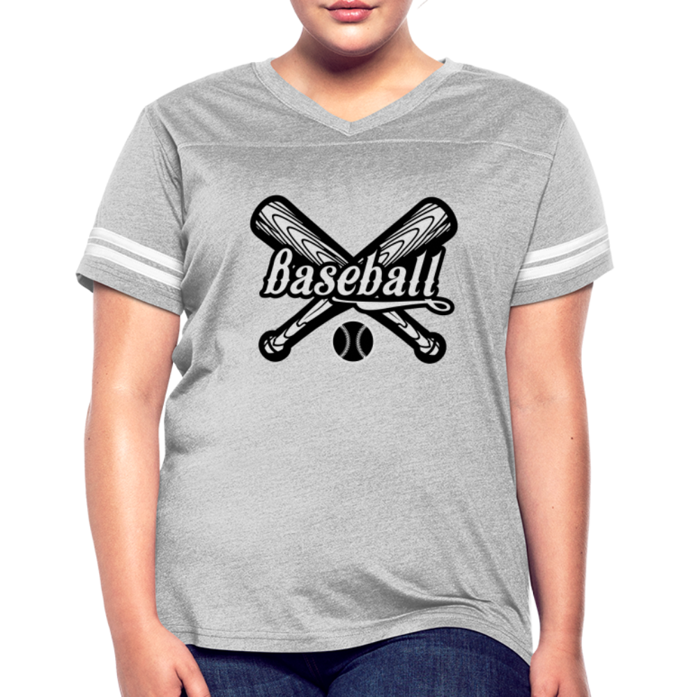 Women’s Vintage Sport T-Shirt - heather gray/white