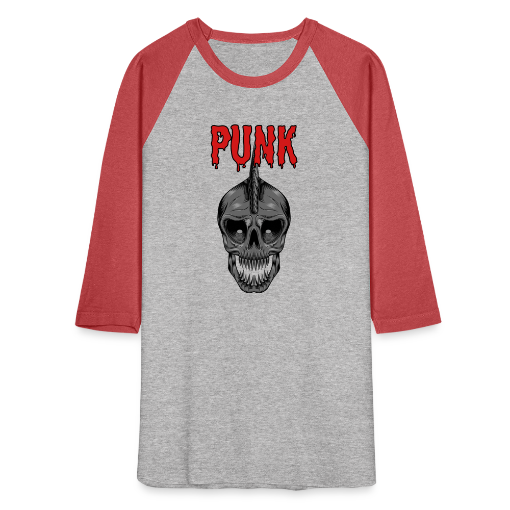 Baseball T-Shirt - heather gray/red