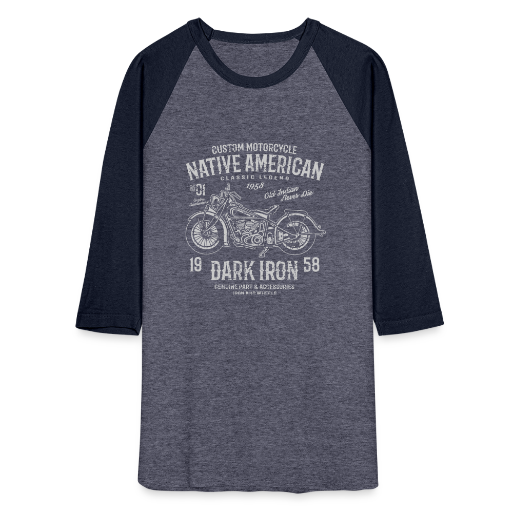 Baseball T-Shirt - heather blue/navy