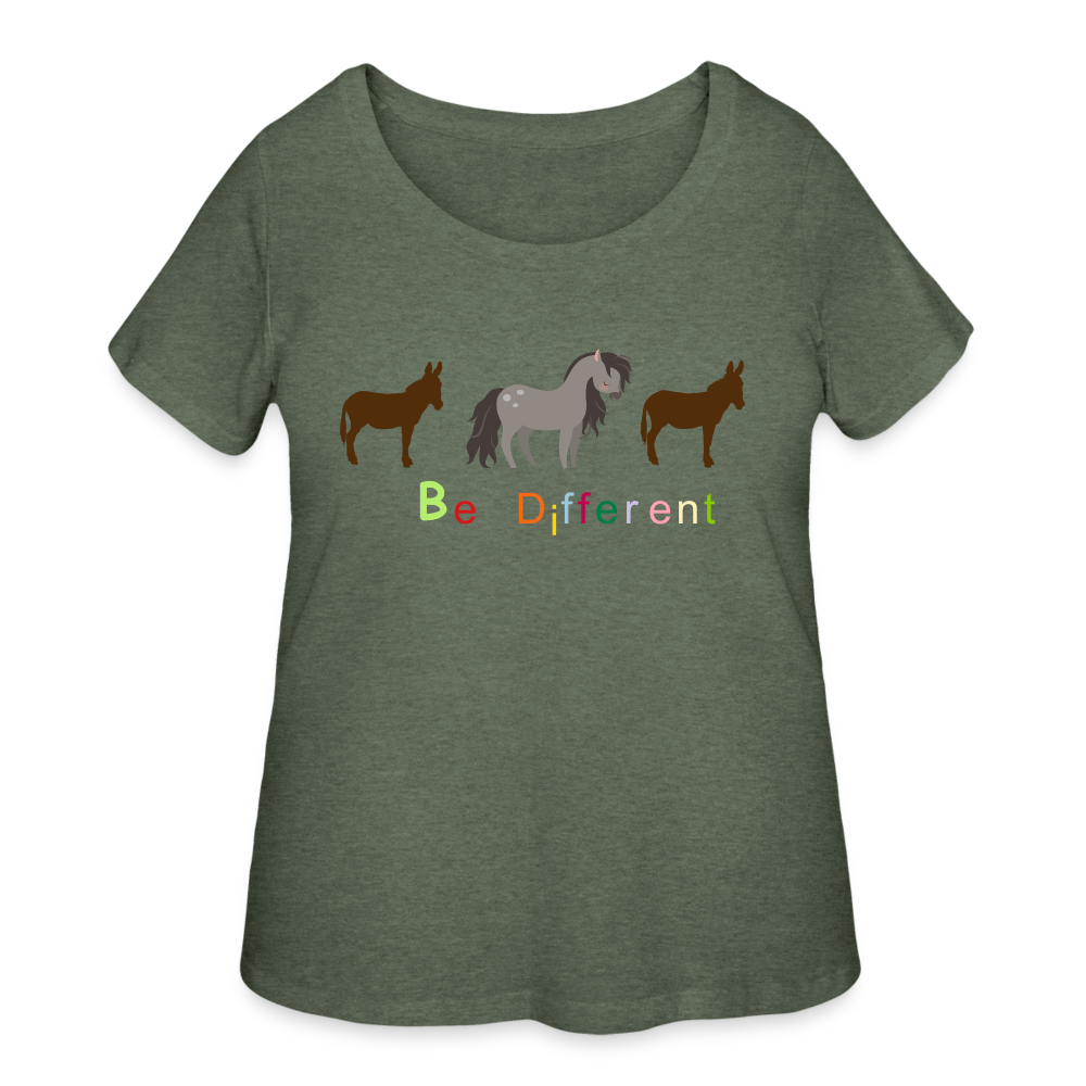 Women’s Curvy T-Shirt - heather military green