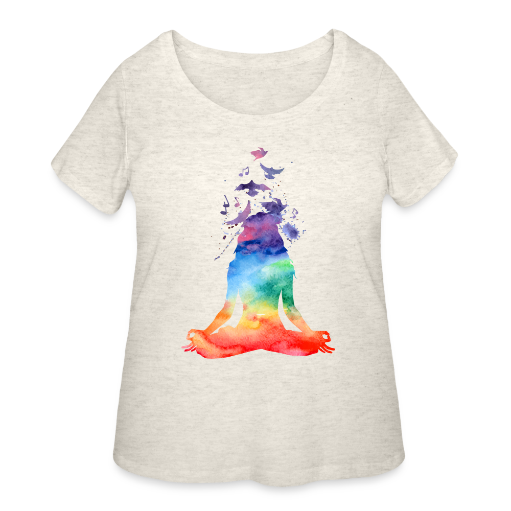 Women’s Curvy T-Shirt - heather oatmeal