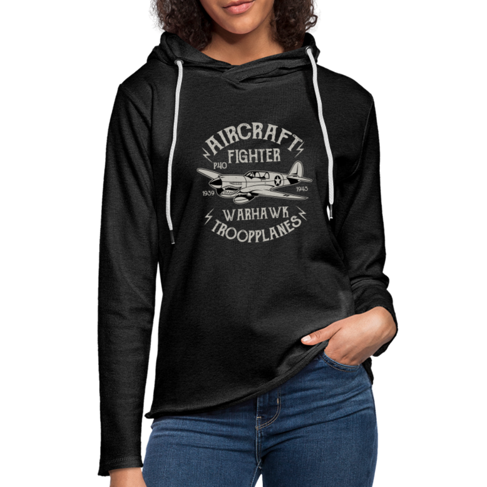 Unisex Lightweight Terry Hoodie - charcoal grey