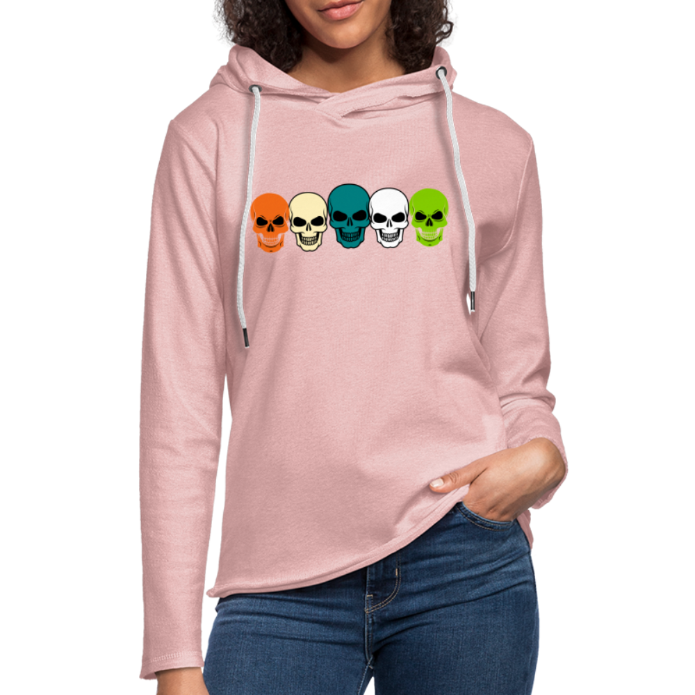 Unisex Lightweight Terry Hoodie - cream heather pink