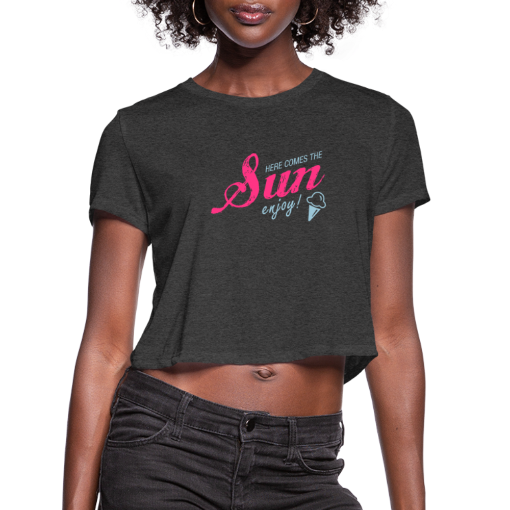 Women's Cropped T-Shirt - deep heather