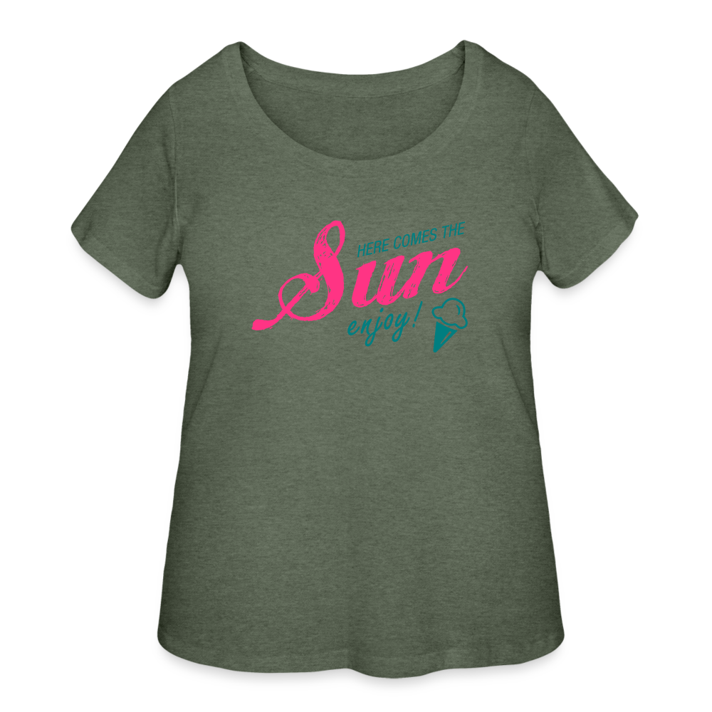 Women’s Curvy T-Shirt - heather military green