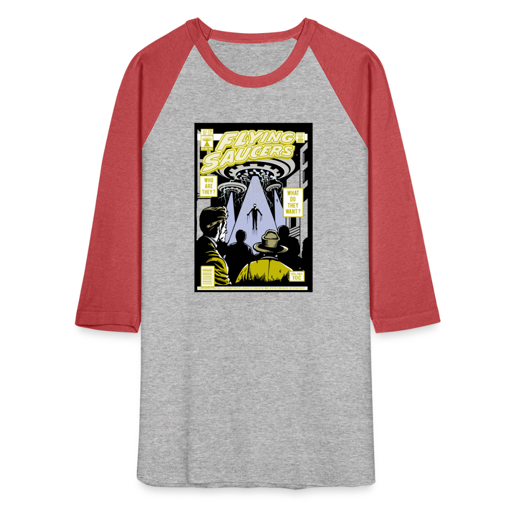 Baseball T-Shirt - heather gray/red