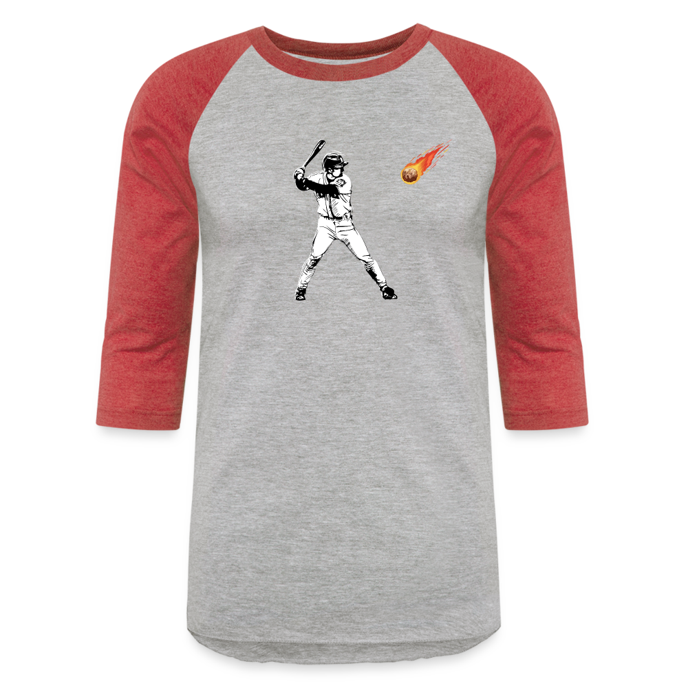 Baseball T-Shirt - heather gray/red