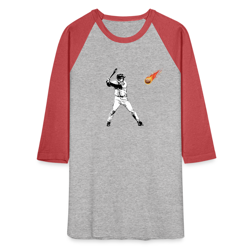 Baseball T-Shirt - heather gray/red