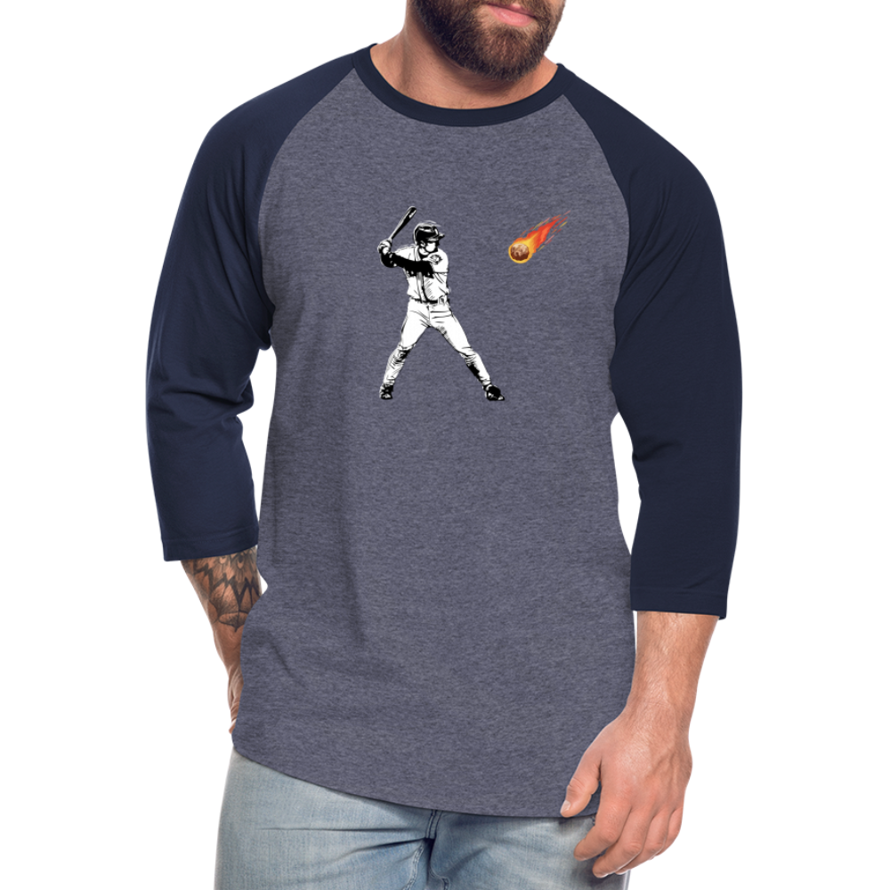 Baseball T-Shirt - heather blue/navy