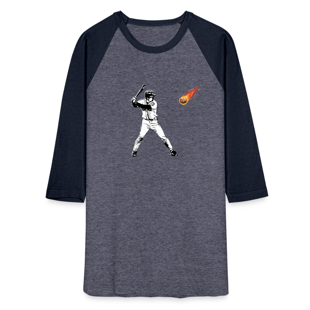 Baseball T-Shirt - heather blue/navy