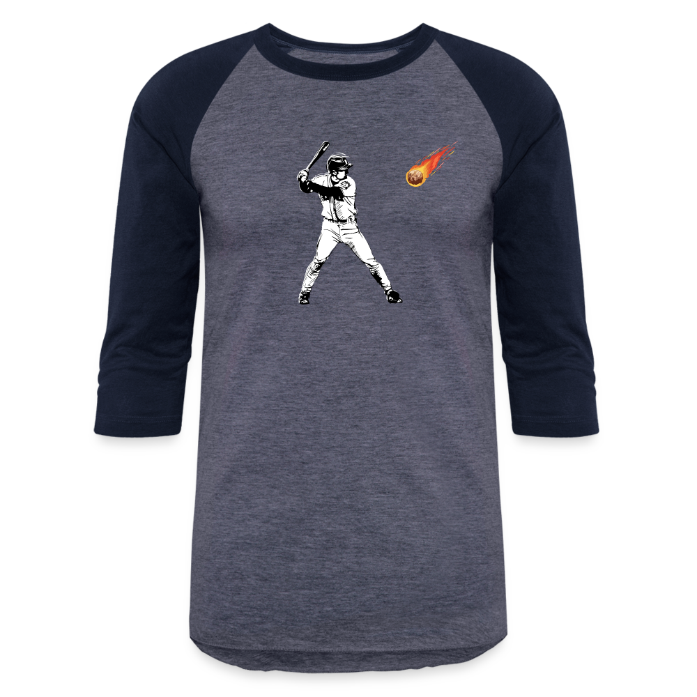 Baseball T-Shirt - heather blue/navy