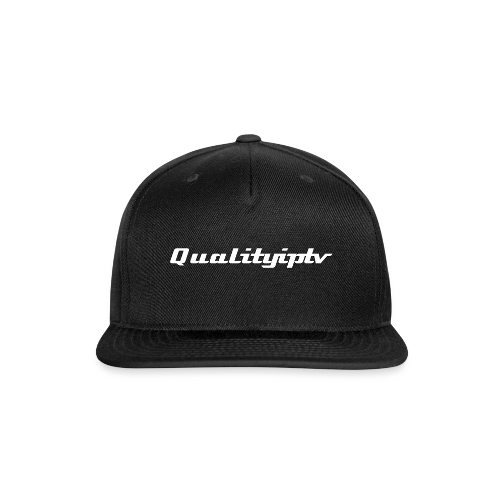 Snapback Baseball Cap - black