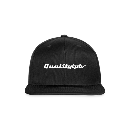 Snapback Baseball Cap - black