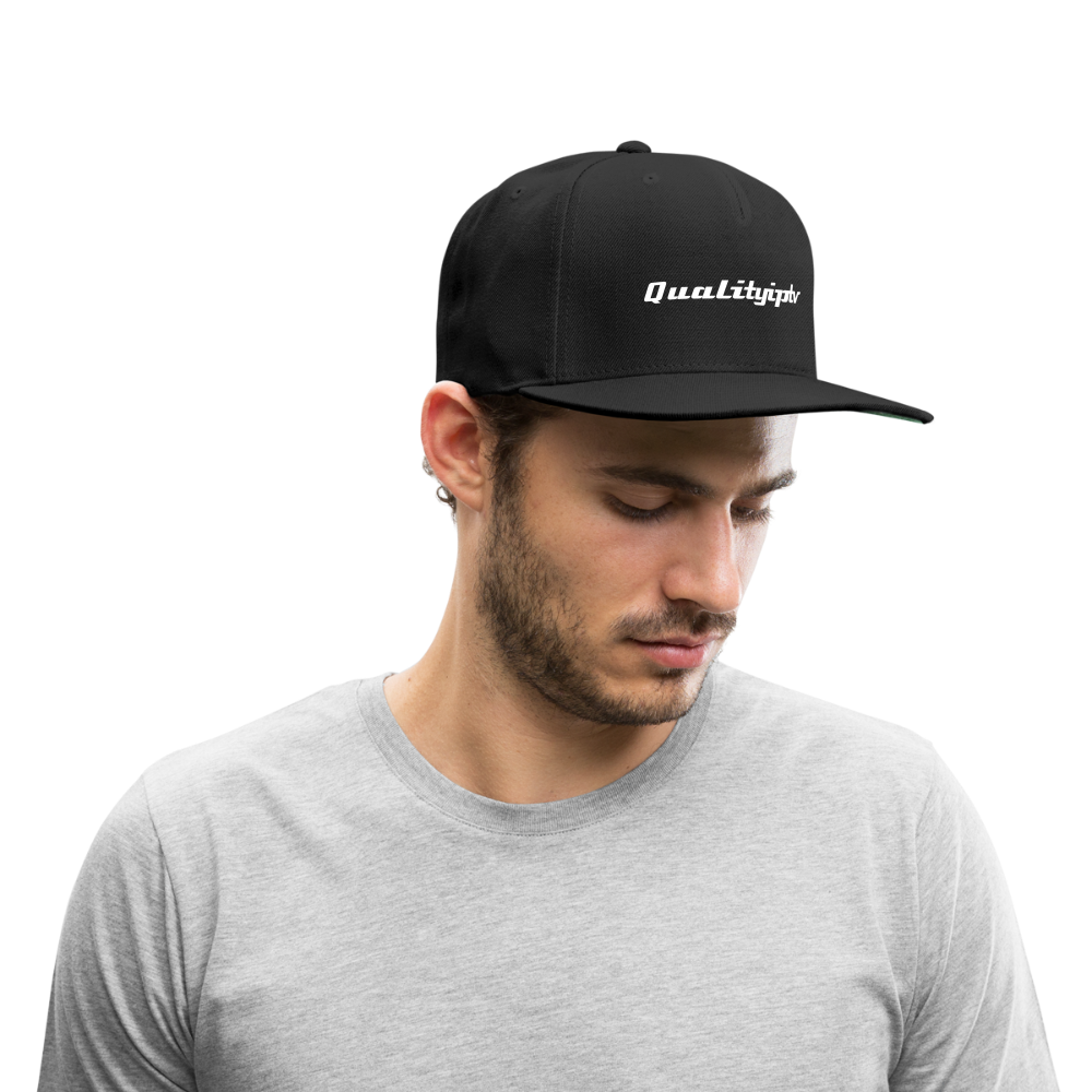 Snapback Baseball Cap - black